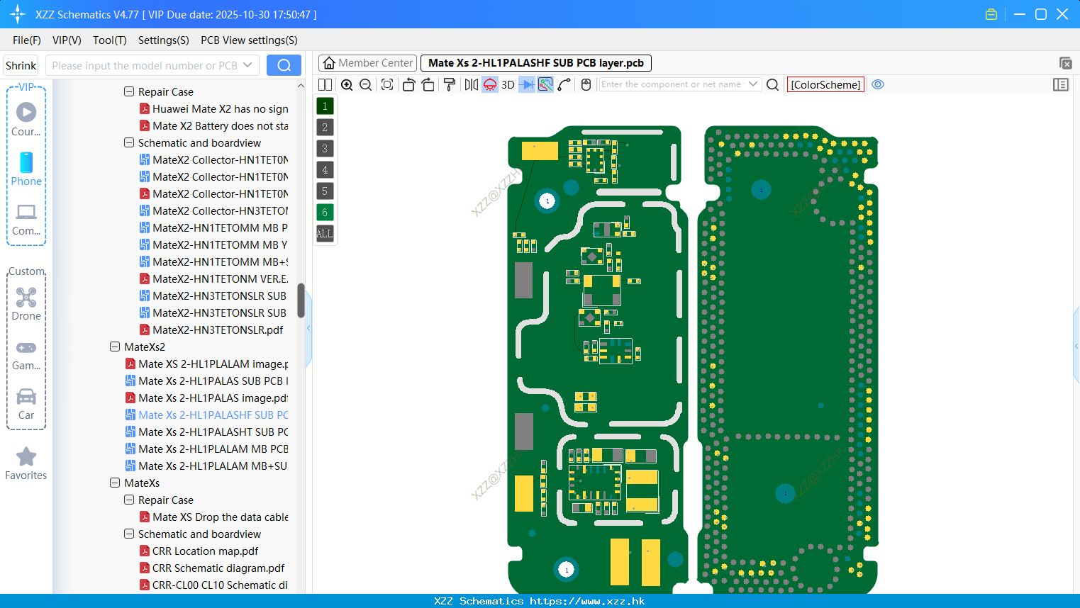 Huawei Mate Xs 2-HL1PALASHF SUB PCB Layer
